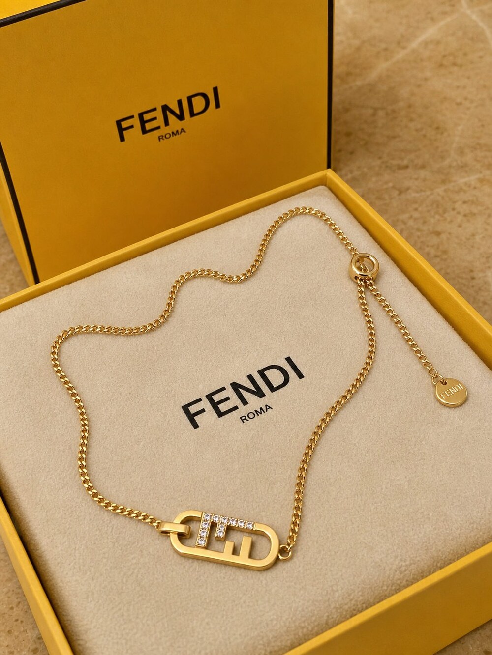 Fendi Modern Designer Necklace Style 1 | New with Box - Picture 6 of 9